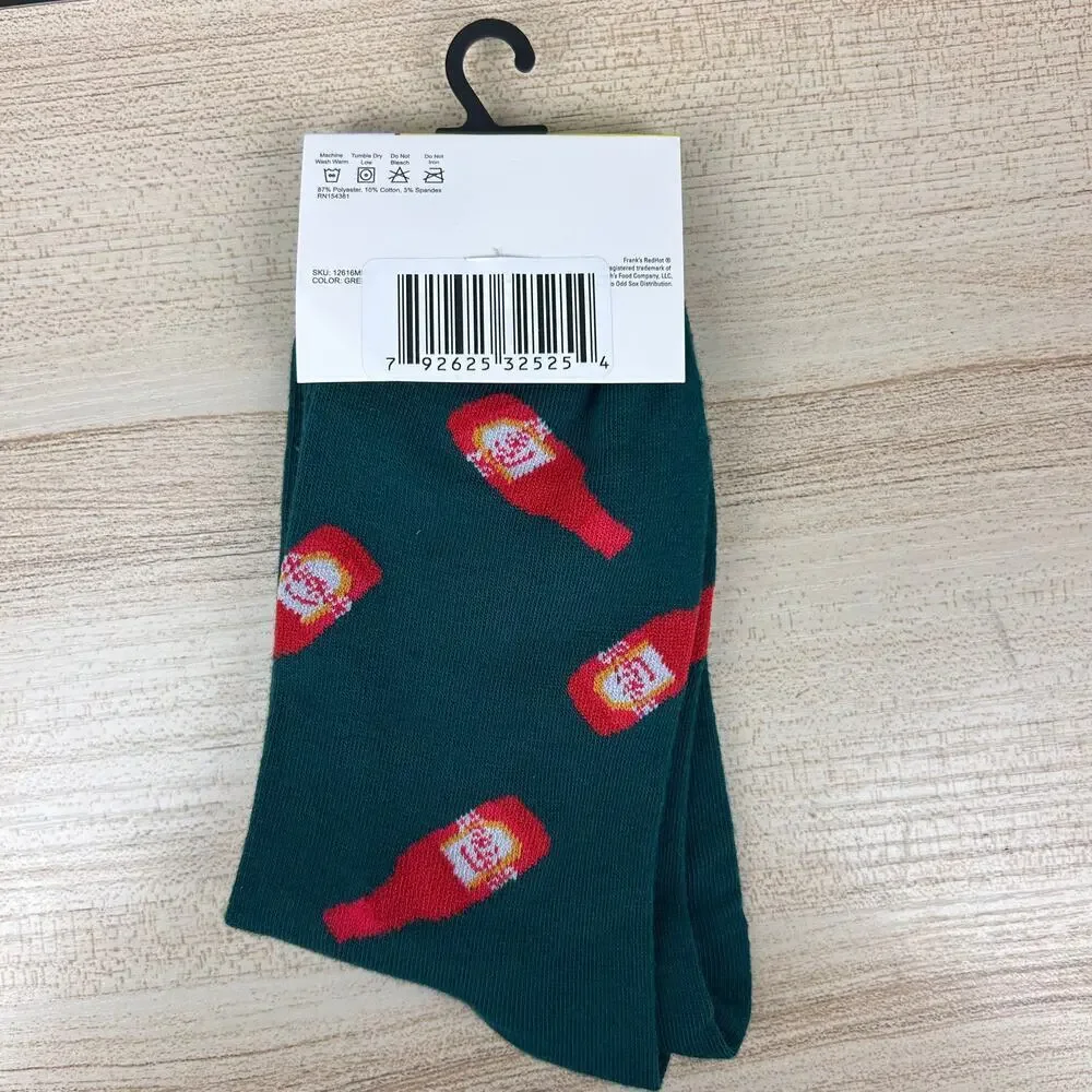 Frank's Red Hot Socks Crazy Socks Hot Sauce Crew Men's OS Funny Novelty Gift